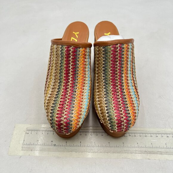 YDN Multi Platform Slip On Clogs Mules Cork High Heel Round Toe Rivet Sandals - Picture 3 of 8